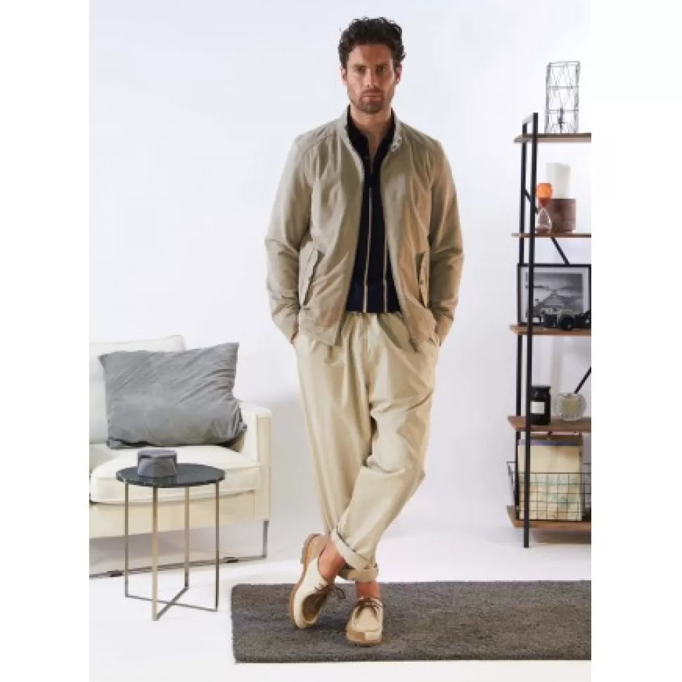 Men OAKWOOD Jackets*Chicago Yemen - Elegant Jacket In Genuine Leather With Mao Collar And Teddy Belt