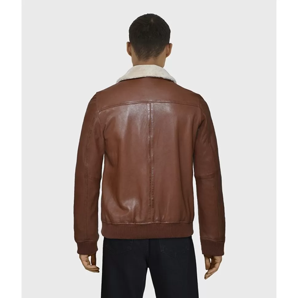 Men OAKWOOD Jackets*Copy Of Trader Porto - Genuine Leather Bomber Inspired Jacket