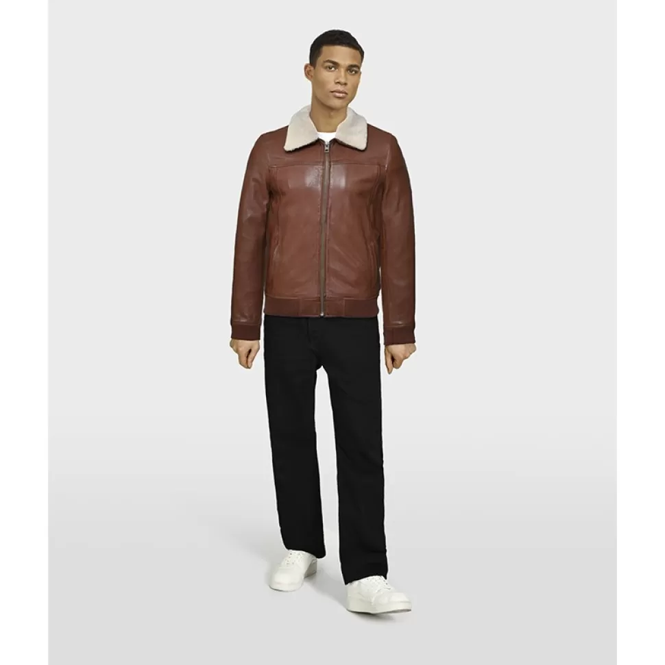 Men OAKWOOD Jackets*Copy Of Trader Porto - Genuine Leather Bomber Inspired Jacket