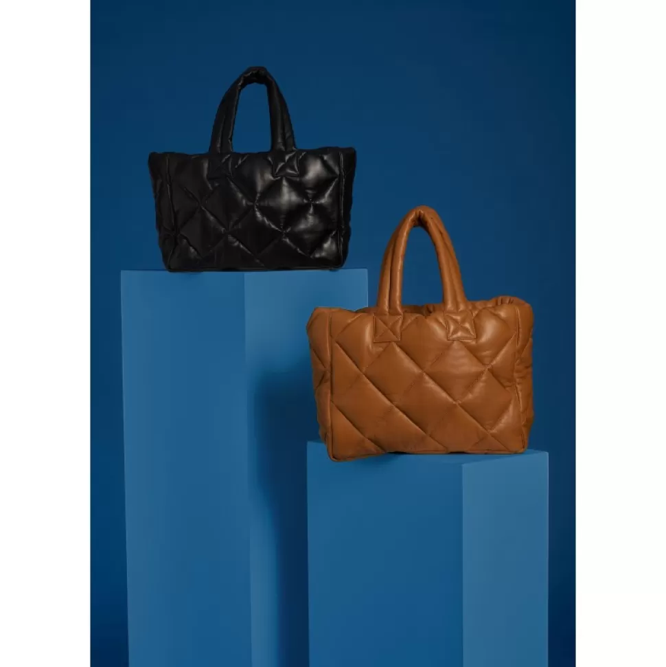 Women OAKWOOD Accessories*Except Dark Yellow - Small Padded Genuine Leather Shopping Bag