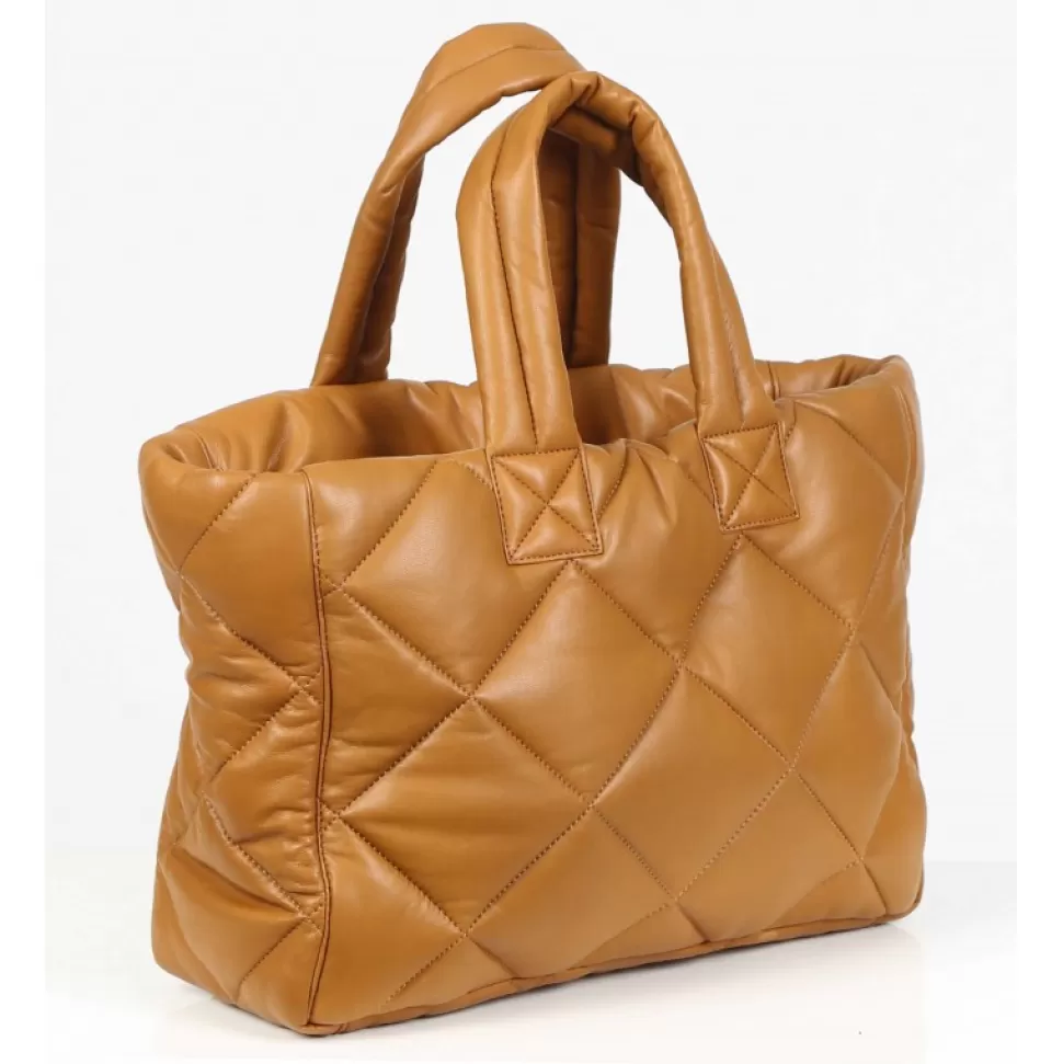 Women OAKWOOD Accessories*Except Dark Yellow - Small Padded Genuine Leather Shopping Bag