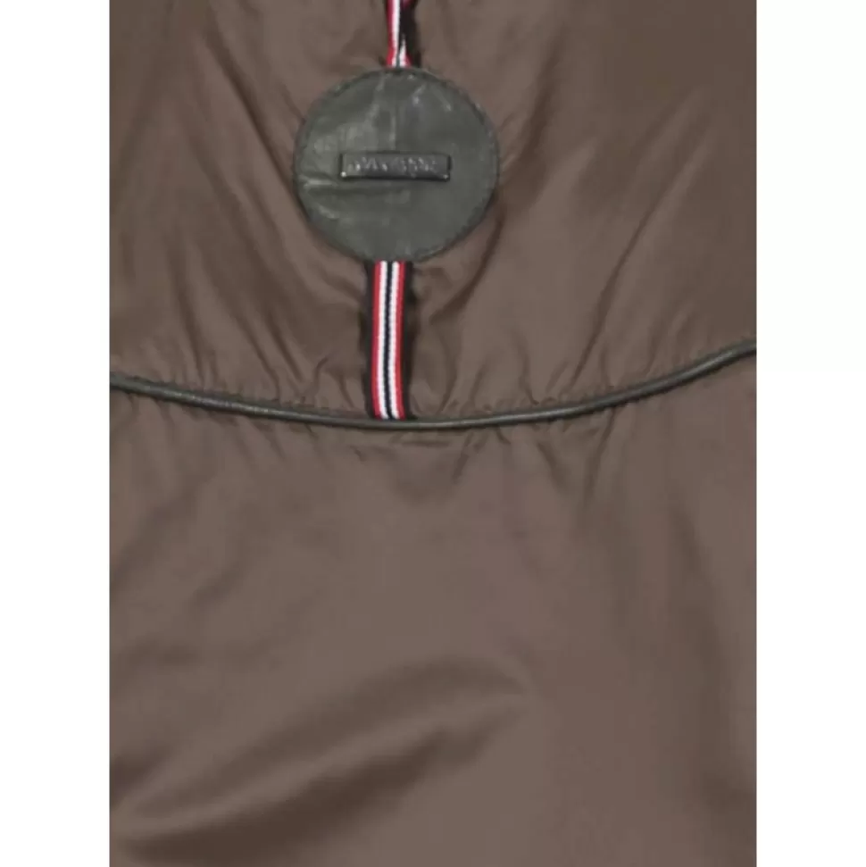 Women OAKWOOD Downjackets*Hyper Dark Khaki - Short Genuine Leather Down Jacket Lapel Hood
