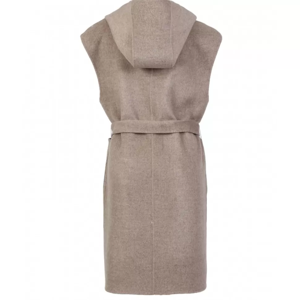 Women OAKWOOD Vests*Libertad Bicolor -Sleeveless Blended Wool Coat