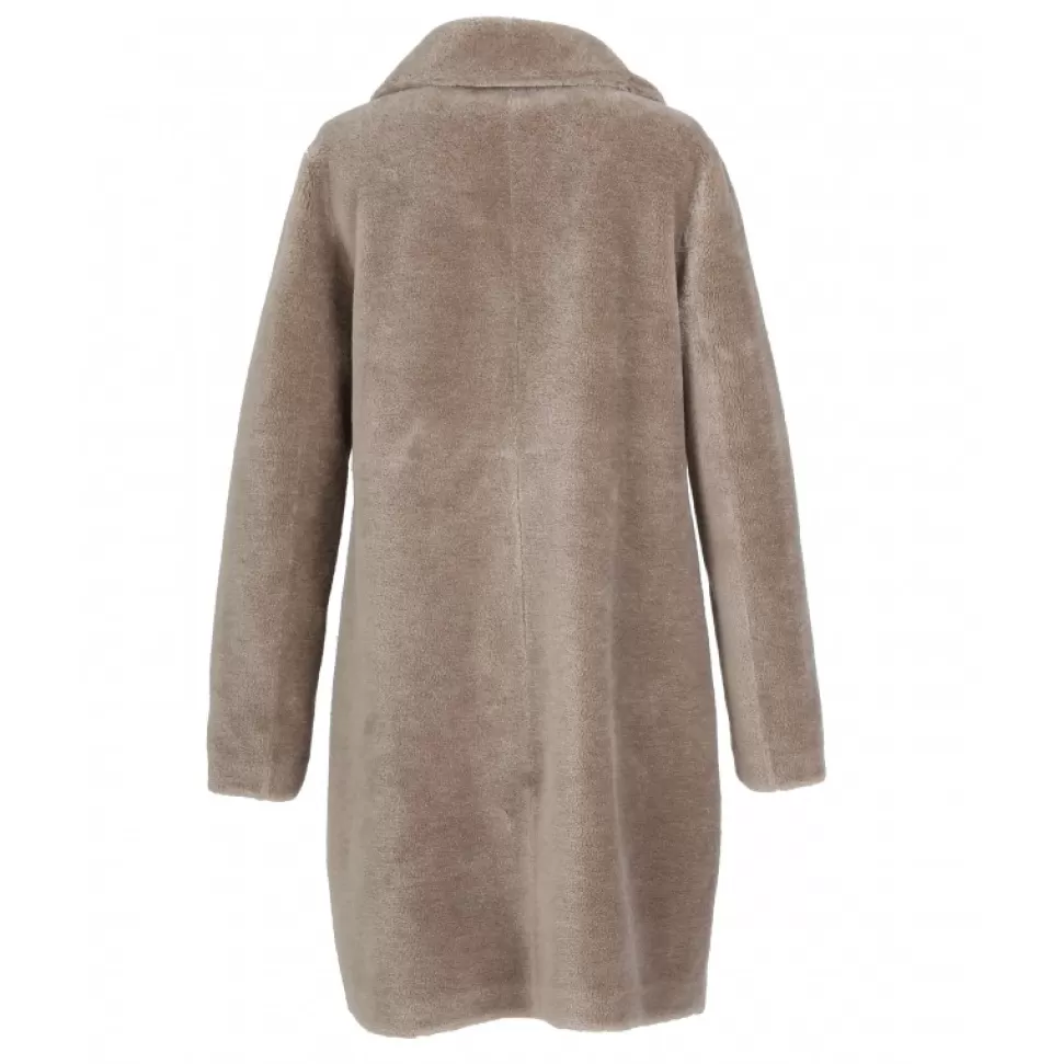 Women OAKWOOD Coats*Venus Taupe - Reversible Hooded Coat